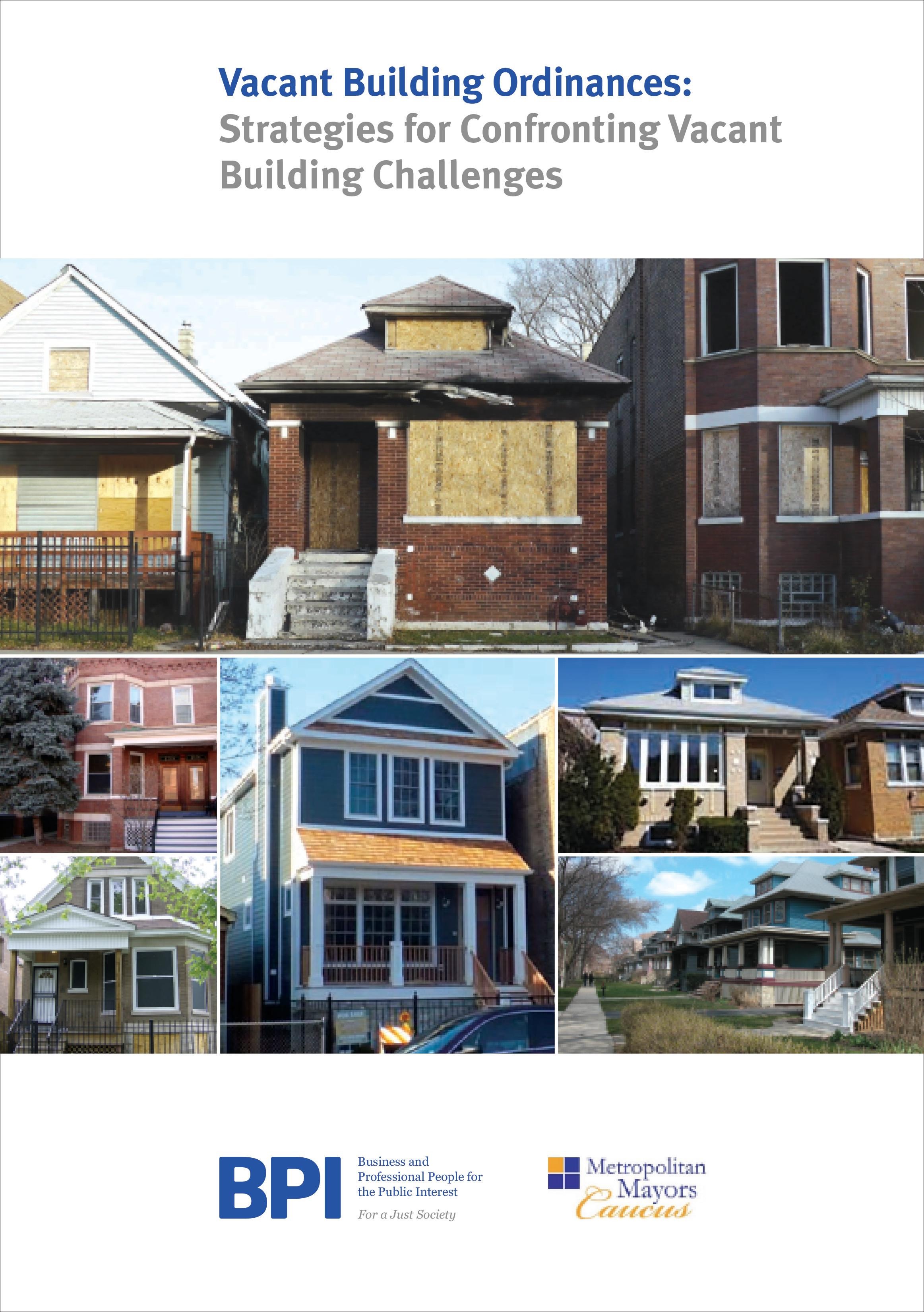 Vacant Building Ordinance Publication Released