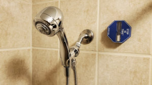 Low-flow showerhead and shower timer
