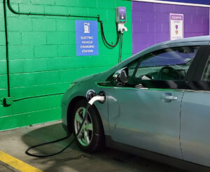 electric vehicle charging in Chicago at Navy Pier parking garage